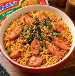 Hình ảnh Mì trộn xúc xích