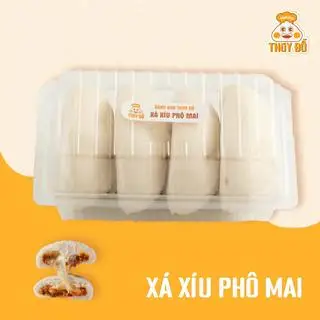 Xá xíu phô mai - Hộp 4 chiếc (CẦN HẤP NÓNG TRƯỚC KHI ĂN) - 115.000 ₫ tại Bánh Bao Thuý Đỗ - Xá Xíu Phô Mai - Đinh Tiên Hoàng