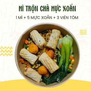 Hình ảnh Mì trộn chả mực xoắn 