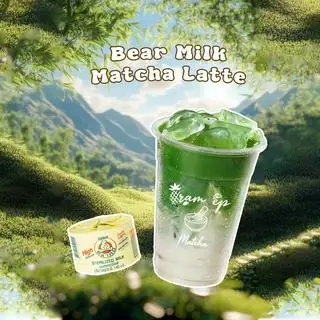 Hình ảnh Matcha Latte Sữa Gấu