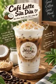Hình ảnh Bạc xỉu sữa dừa (cafe+sữa hạt oatside)