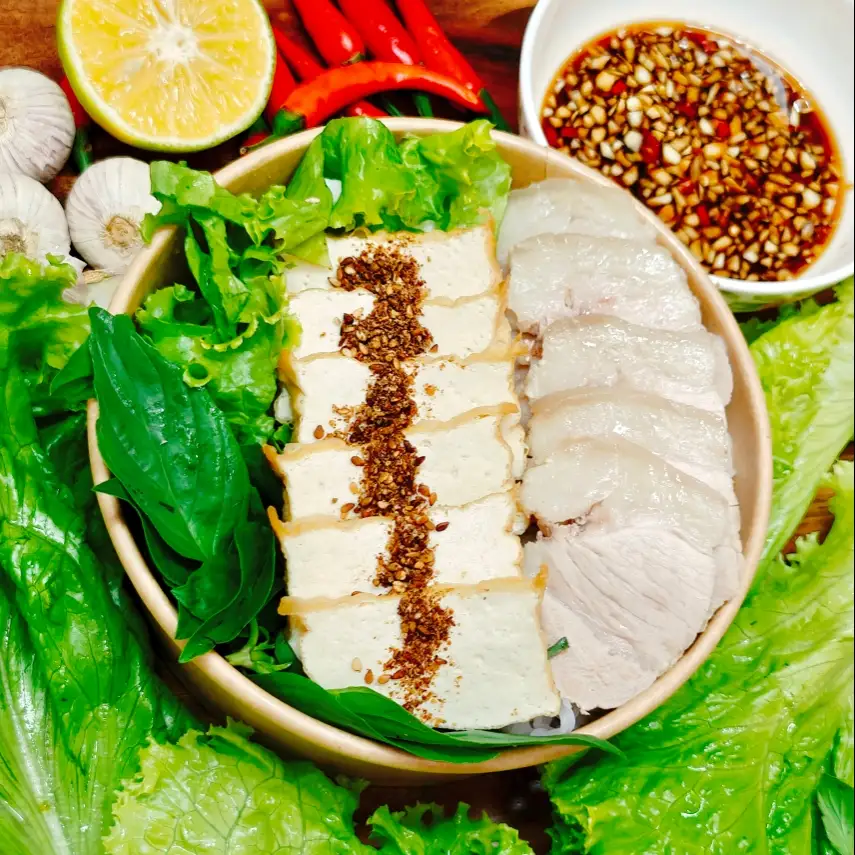 Bún nước tương Đậu - Thịt bắp heo Meat Deli - 59.000 ₫ tại Bún Rất Ngon - Bún Nước Tương, Bún Nước Tương Chay & Bún Mắm Nêm - Mai Thị Lựu