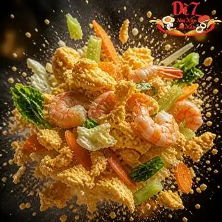 Cơm Chiên Trứng Chảy Phủ Tôm  - 58.000 ₫ tại Dì 7 - Nui Xào, Mì Xào & Cơm Chiên - Huỳnh Tấn Phát