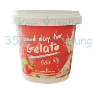 Hình ảnh Kem Hộp 380ml (250g) Dâu Tây (Strawberry)