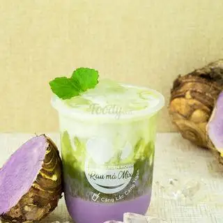 Hình ảnh Rau Má Khoai Môn Sữa Dừa Thạch Lá Dứa