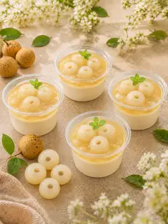 Panna cotta Nhãn - 14.500 ₫ tại Chun Chin - Panna Cotta Trái Cây Tươi - Bùi Hữu Nghĩa