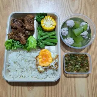 Hình ảnh Cơm ngon thịt nướng mật ong
