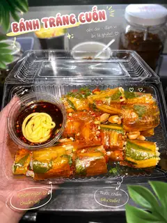 Hình ảnh Bánh Tráng Cuốn Sốt Bò