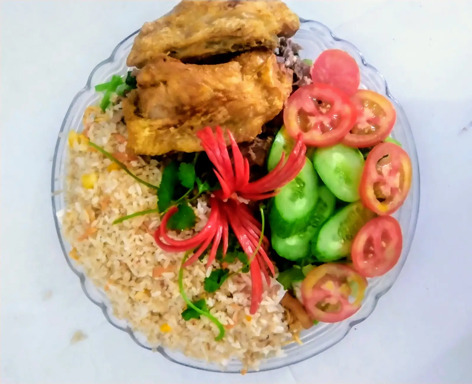 Cơm Gà Xối Mỡ  - 55.000 ₫ tại Út Vàng - Cơm Chiên & Trà Sữa - Nguyễn Sáng