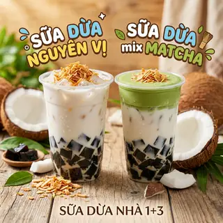 Hình ảnh Combo Sữa dừa Matcha - Nguyên vị