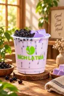 Hình ảnh Trà Sữa Khoai Môn - Trân Châu Đen & Pudding Khoai Môn
