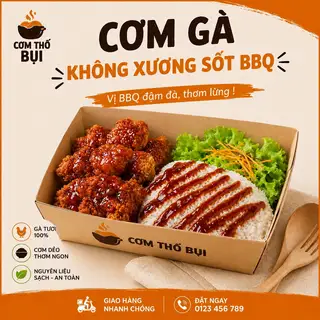 Hình ảnh Cơm Gà Không Xương Sốt BBQ