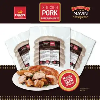 Hình ảnh Xúc xích pork túi 200g/ 6 cây (chiên trước khi sử dụng)