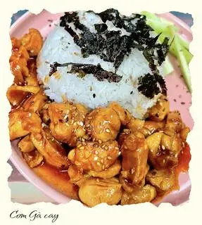 Hình ảnh Cơm gà sốt cay 