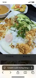 Bánh Cuốn Trứng lòng đào - 35.000 ₫ tại Bánh Cuốn Nóng Ngọc Soi - Âu Dương Lân