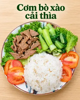 Hình ảnh Cơm bò xào cải thìa