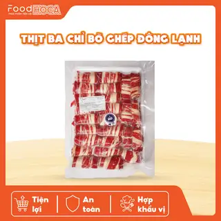THỊT BA CHỈ BÒ GHÉP ĐÔNG LẠNH (date mới mỗi ngày) - 184.000 ₫ tại Hoca Food - Đường Số 17