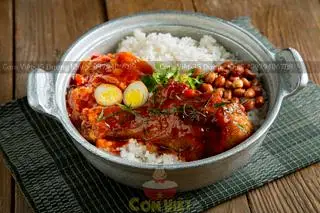 Hình ảnh Cơm Trắng Đùi Gà Chiên Mắm