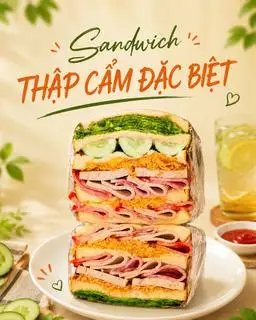 Hình ảnh Sandwich Thập Cẩm Thịt Nguội Đặc Biệt (2 bánh) 
