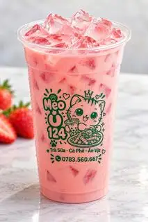 Hình ảnh Trà sữa dâu size 700ml