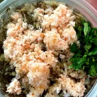 Hình ảnh Súp tóc tiên  tôm xay e bé