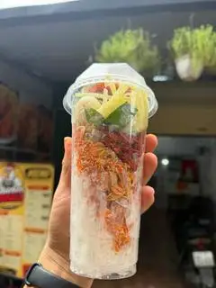 Hình ảnh Cốc Bánh Tráng Sợi Tự trộn Full topping