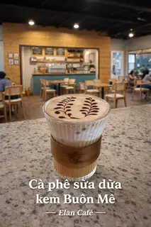 Hình ảnh Cà phê sữa dừa kem Buôn Mê