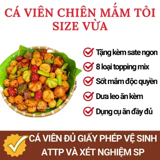 Cá viên chiên nước mắm tỏi MIX VỪA - 130.000 ₫ tại Anna Food - Mì Trộn, Chân Gà Sốt Thái & Cá Viên Chiên - Vân Côi