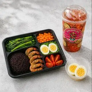 Hình ảnh COMBO CƠM LỨT+ TRÀ/ NƯỚC DETOX+TRỨNG ORGANIC