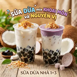 Hình ảnh Combo Sữa dừa Khoai môn - Nguyên vị