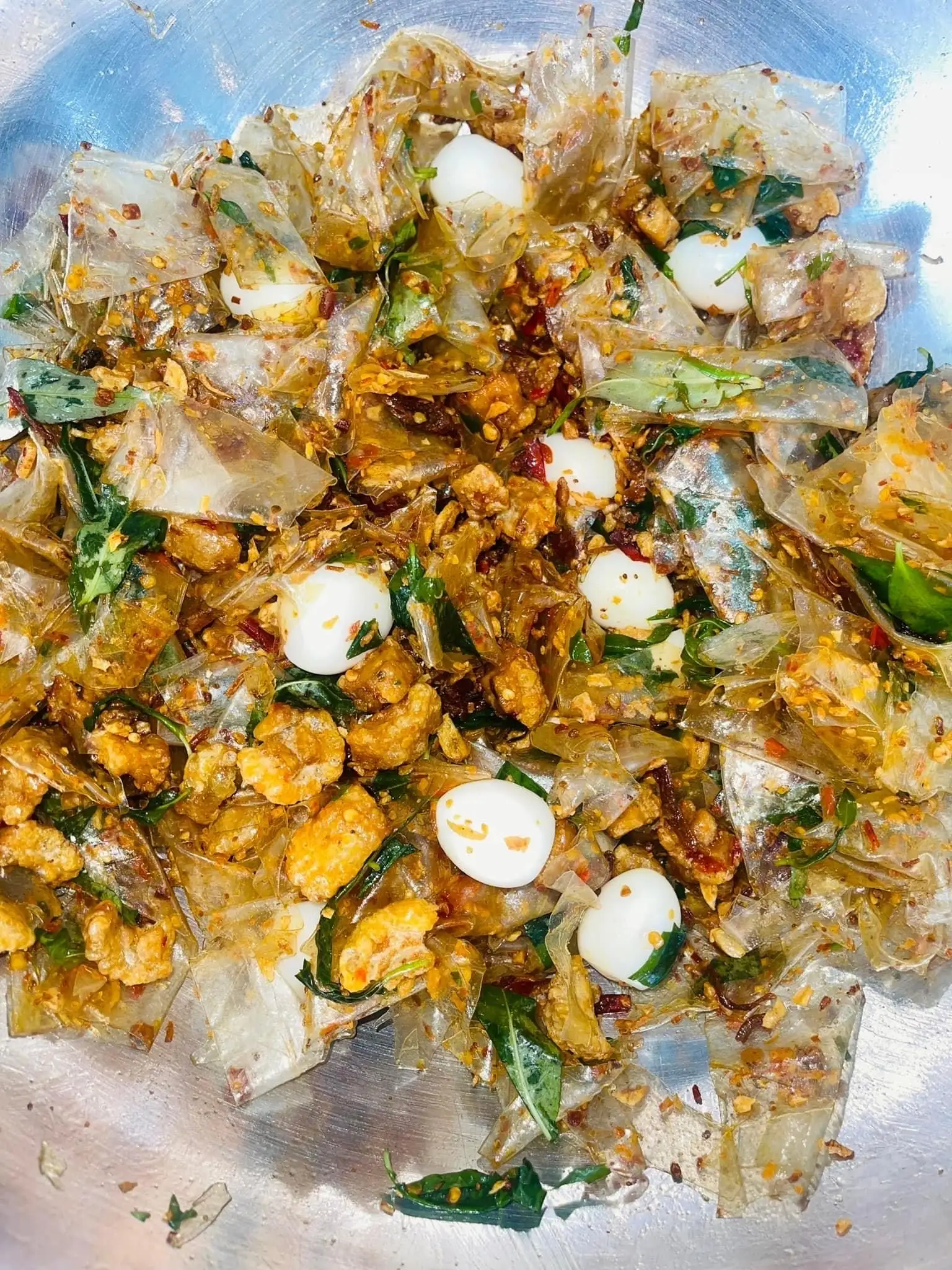 Bánh Tráng Dẻo Trộn Hành Phi Tóp Mỡ - 33.000 ₫ tại Pearly House - Bánh Tráng Trộn Tóp Mỡ Khô Bò - Phan Sào Nam