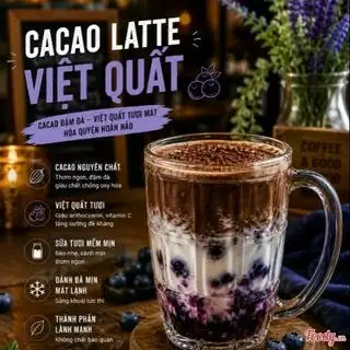 Hình ảnh Cacao latte việt quất