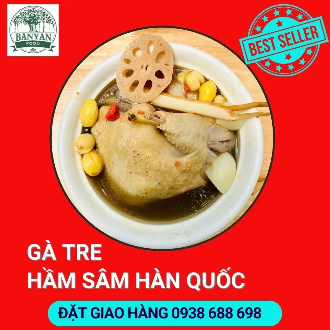 Gà tre hầm sâm Hàn Quốc - Best seller  - 162.000 ₫ tại Banyan - Gà Nướng Lu & Gà Hầm Sâm - Phú Mỹ