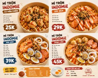 Hình ảnh mì trộn indomie thập cẩm 