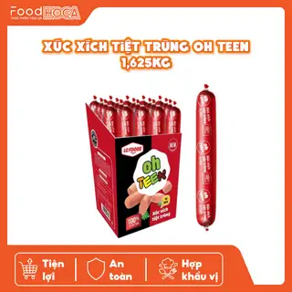 Hình ảnh XÚC XÍCH TIỆT TRÙNG OH TEEN 1,625KG  Hàng LC FOODS chính hãng (date mới mỗi ngày)