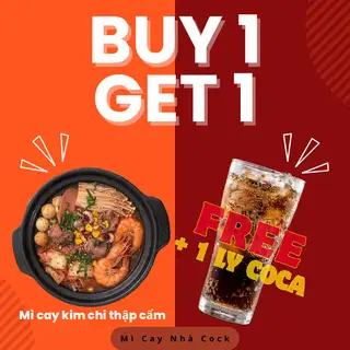 Hình ảnh Mì Cay Kim Chi Thập Cẩm tặng Coca