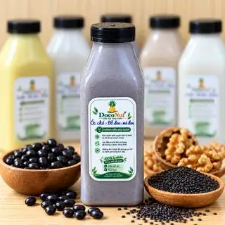 Hình ảnh Sữa Hạt Óc Chó + Đỗ Đen + Mè Đen