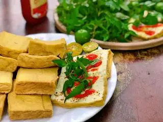 Hình ảnh Đậu hủ hấp rau răm ( 1 miếng )