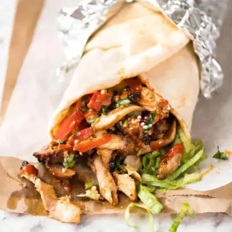 Hình ảnh Bánh Kebab Cuộn Thịt Heo
