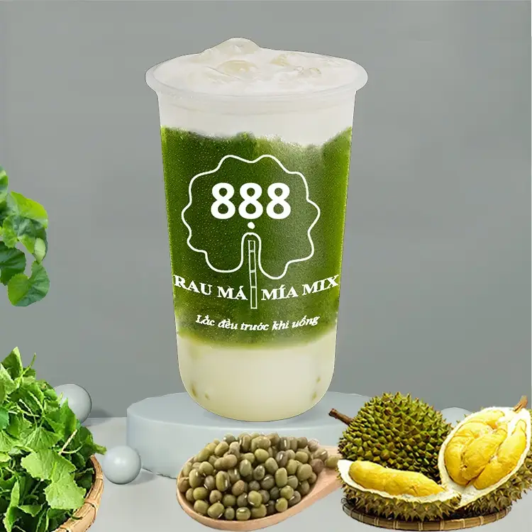 Rau má mix đậu xanh - sầu riêng - 38.000 ₫ tại Rau Má & Mía Mix 888 - Gò Dưa