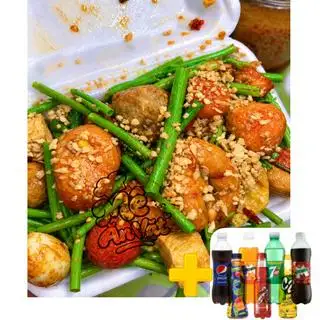 Hình ảnh [ TẶNG NƯỚC NGỌT và TÓP MỠ ] Combo Viên Chiên Sốt Mắm Tỏi - Size Nhỏ