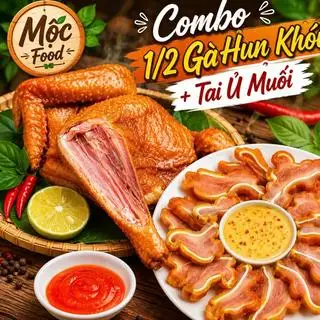 Hình ảnh Combo 1/2 gà hun khói - tai ủ muối