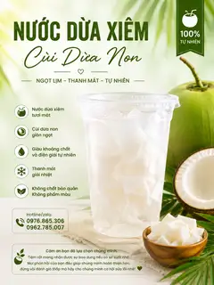 Hình ảnh Nước Dừa Xiêm Cùi Dừa Non Mềm Ngọt