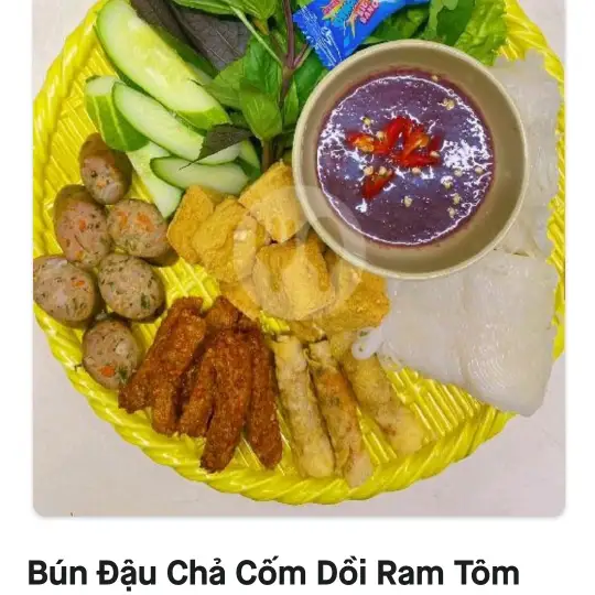 Bún đậu chả cốm - dồi - ram tôm - 68.000 ₫ tại Bún Đậu Mắm Tôm Mia - Nguyễn Ảnh Thủ