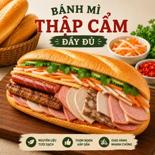 Hình ảnh Bánh mì Thập Cẩm Đầy Đủ