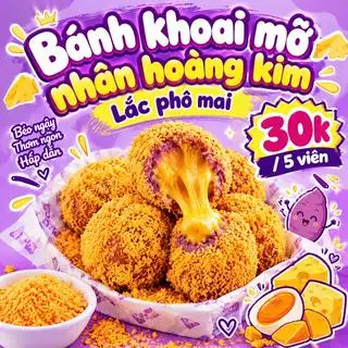 Hình ảnh bánh khoai mỡ nhân hoàng kim 