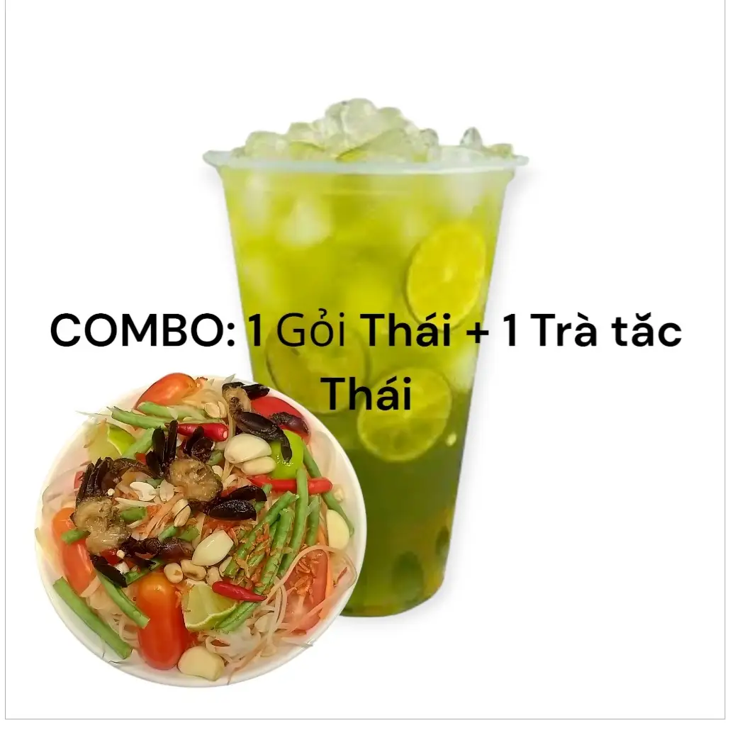 Combo 1 gỏi Thái - 1 trà tắc Thái xanh - 85.000 ₫ tại Mr.Mía - Gỏi Thái Lan & Chân Gà Sốt Thái - Lãnh Binh Thăng