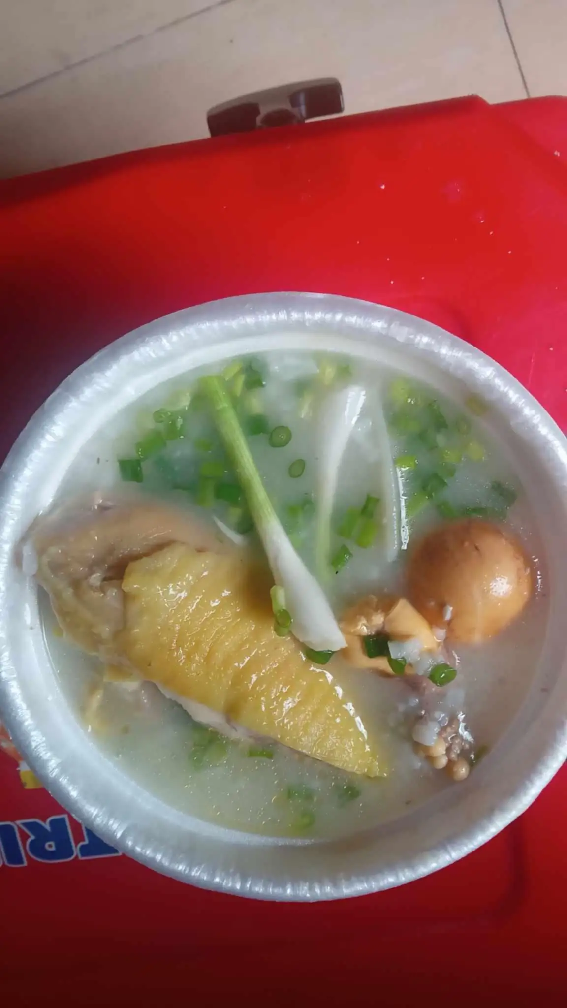 Hình ảnh cháo gà trứng non thịt 