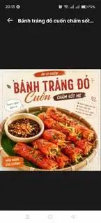 Hình ảnh Bánh Tráng đỏ Cuốn Sốt Me