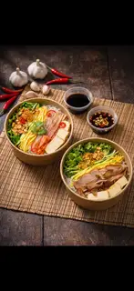 Hình ảnh Combo:  1 Bún nước tương đặc biệt + 1 Bún nước tương tai heo xá xíu đặc biệt